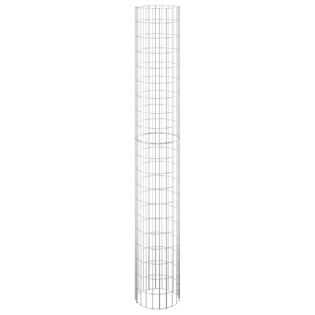 Circular Gabion Pole Galvanised Steel Ã˜30x200 cm 152014