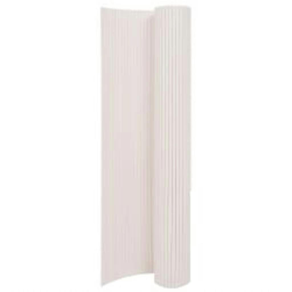 Double-Sided Garden Fence 90x400 cm White 317146