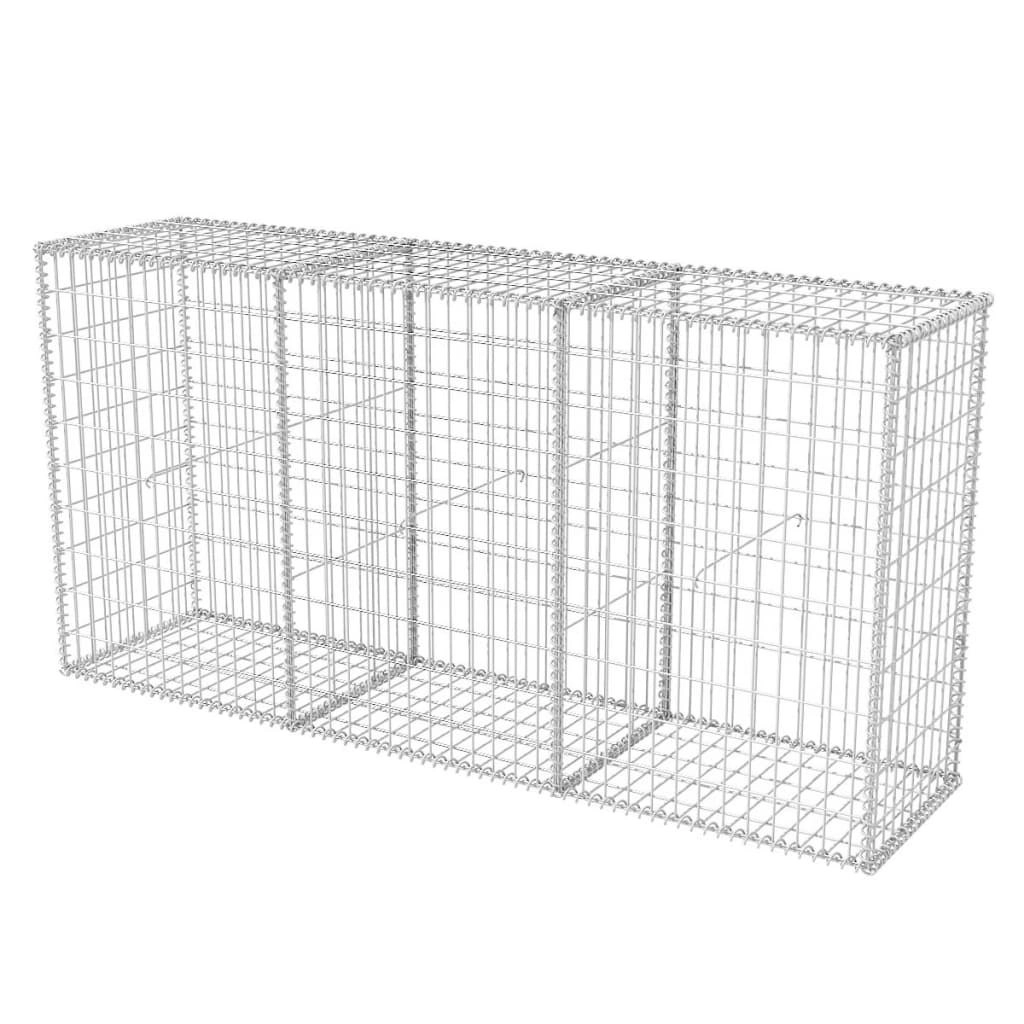 Gabion Basket Galvanised Steel 200x50x100 cm 142552