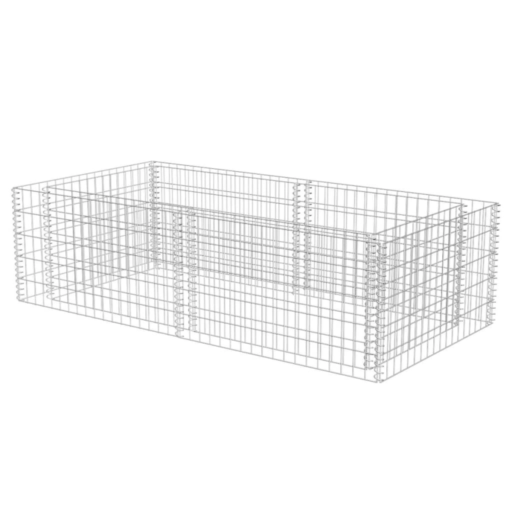 Gabion Planter Galvanised Steel 180x90x50 cm 141624