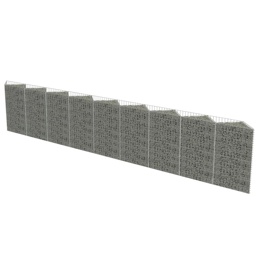 Gabion Wall Galvanised Steel 630x30x100 cm 143573