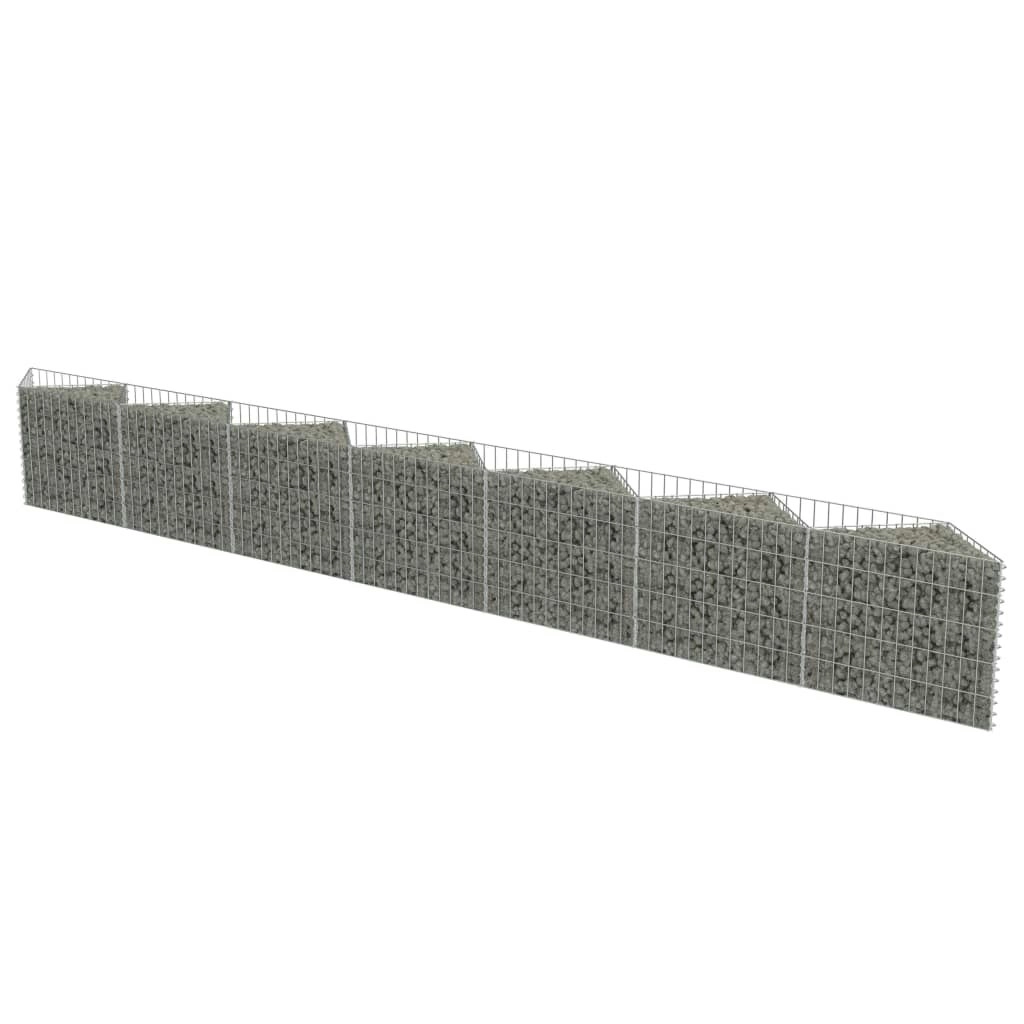 Gabion Wall Galvanised Steel 450x30x50 cm 143572