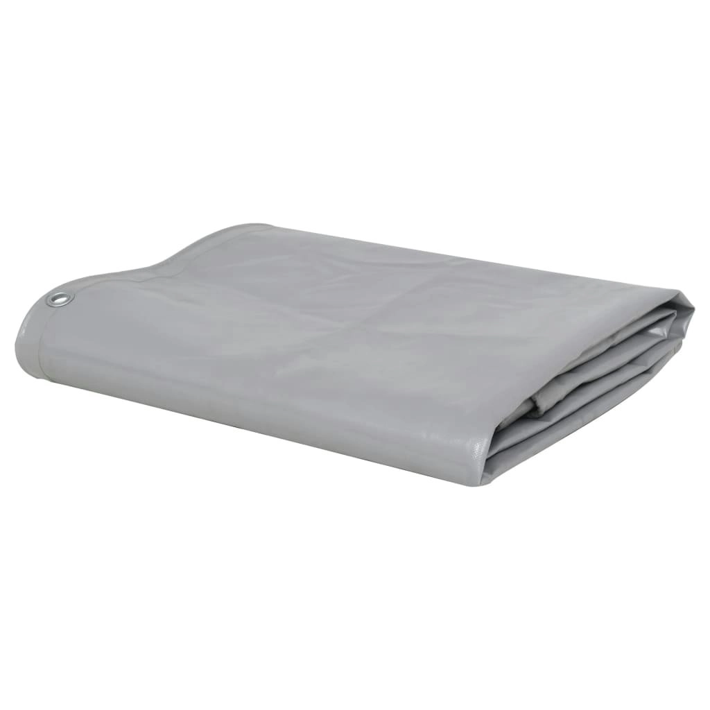 Tarpaulin 650 g/mÂ² 4x4 m Grey 43813