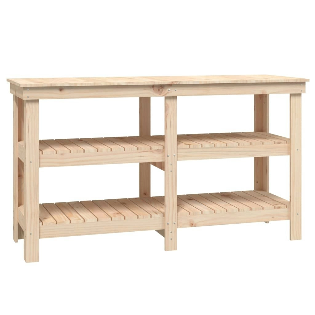 Work Bench 142.5x50x80 cm Solid Wood Pine 823649