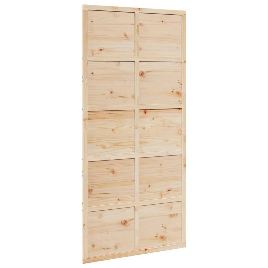 Barn Door 100x208 cm Solid Wood Pine 850638