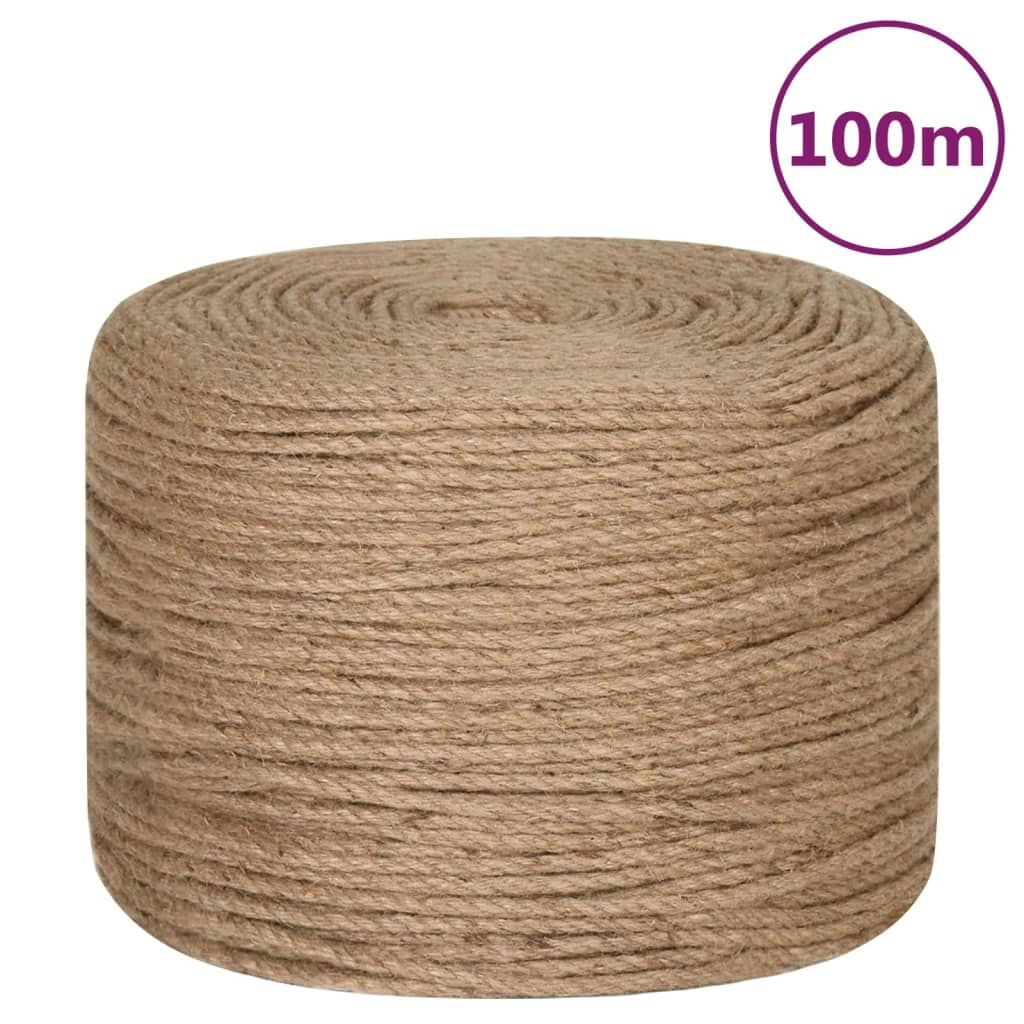 Jute Rope 100 m Long 4 mm Thick 153735