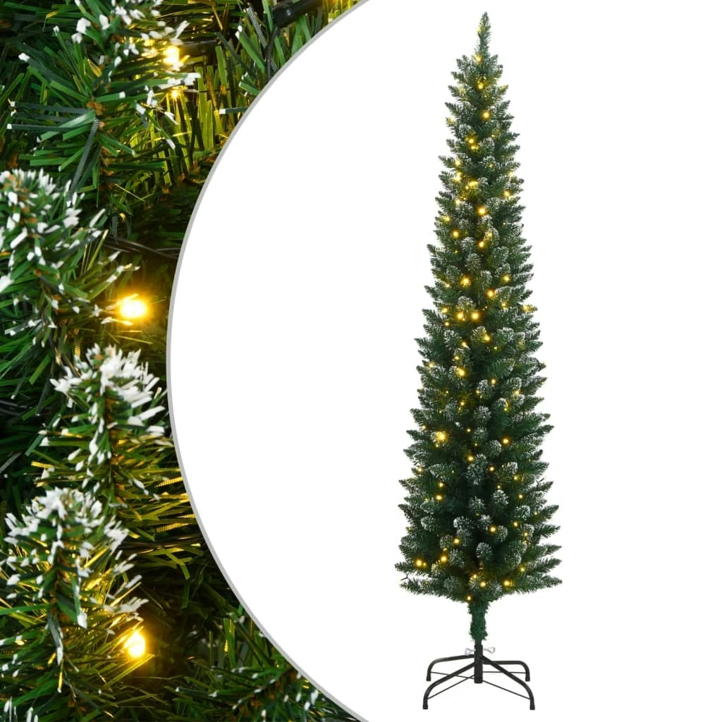 Artificial Slim Christmas Tree 150 LEDs 120 cm 3315758