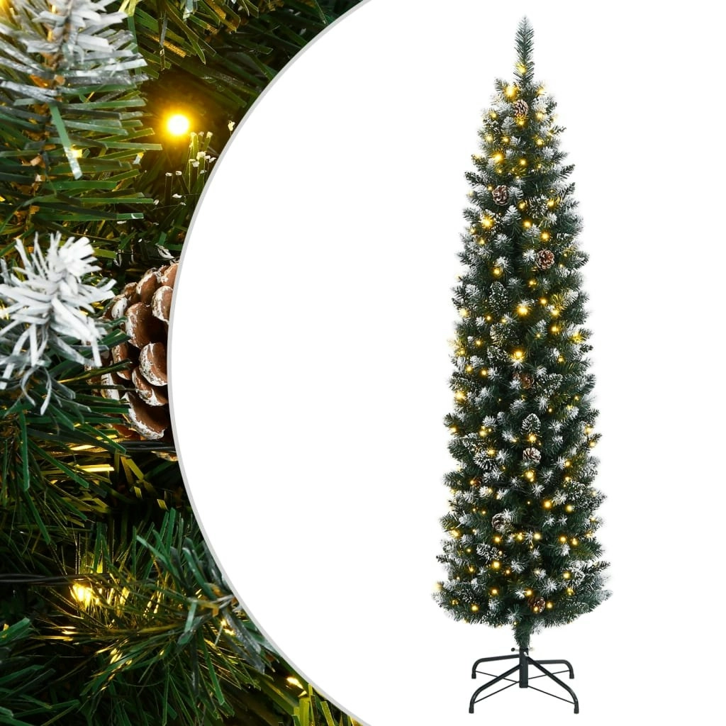 Artificial Slim Christmas Tree 300 LEDs 180 cm 3315780