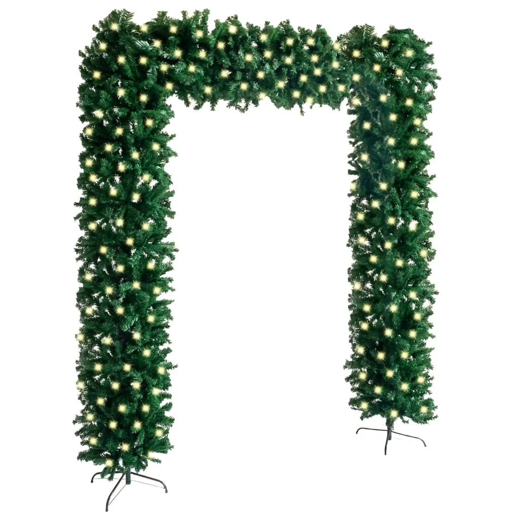 Christmas Tree Arch with LEDs Green 240 cm 3077972