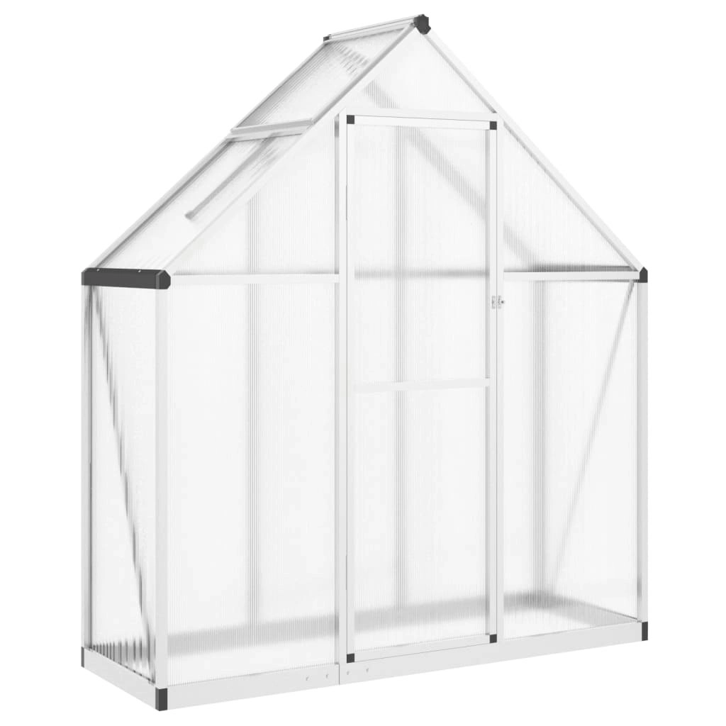 Greenhouse with Base Frame Silver 169x58x195 cm Aluminium 4005816