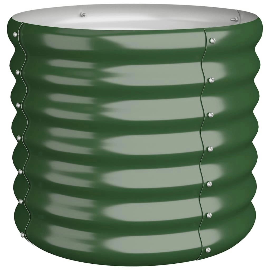 Garden Planter Powder-coated Steel 40x40x36 cm Green 318843