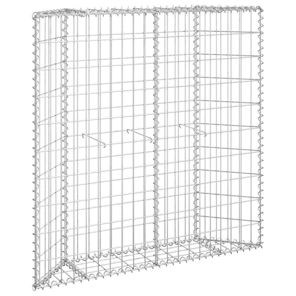 Trapezium Gabion Raised Bed Galvanised Steel 100x20x100 cm 145653