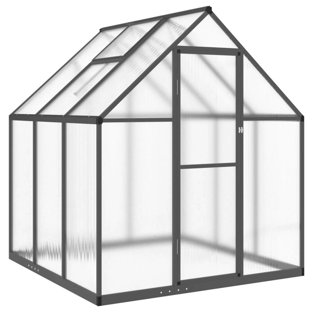 Greenhouse with Base Frame Anthracite 169x169x195 cm Aluminium 4005830