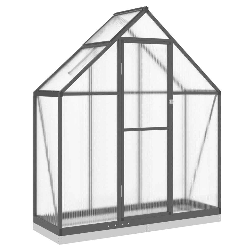 Greenhouse with Base Frame Anthracite 169x58x202 cm Aluminium 4005821