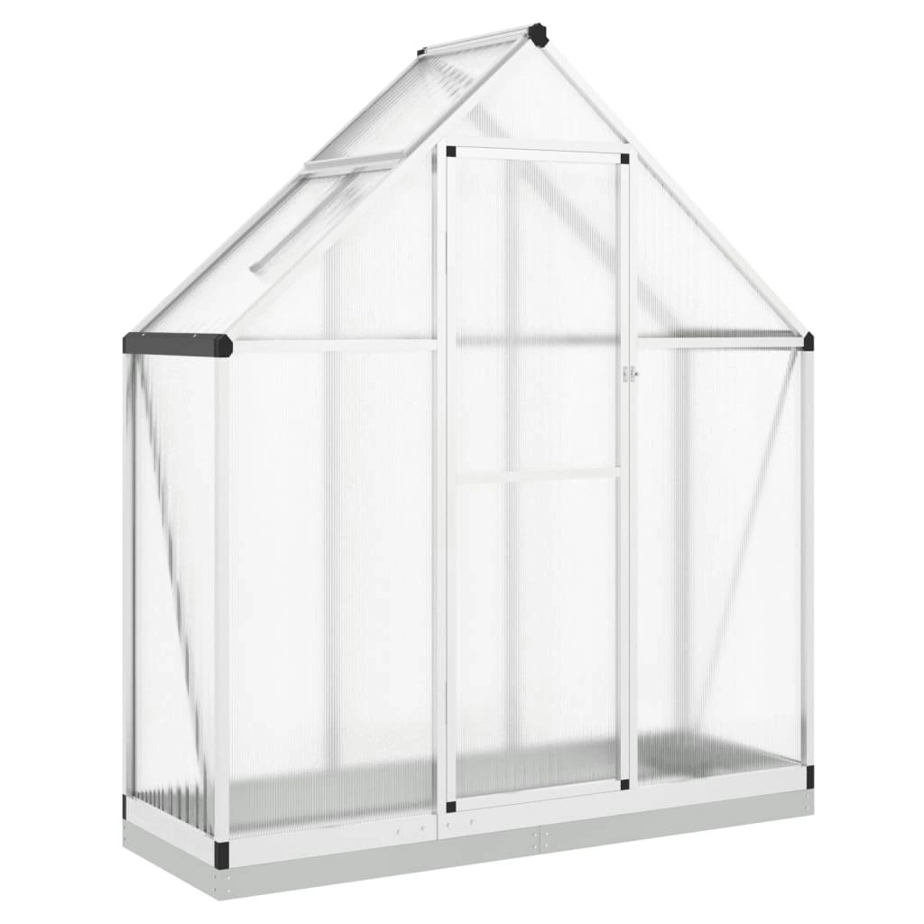 Greenhouse with Base Frame Silver 169x58x202 cm Aluminium 4005819