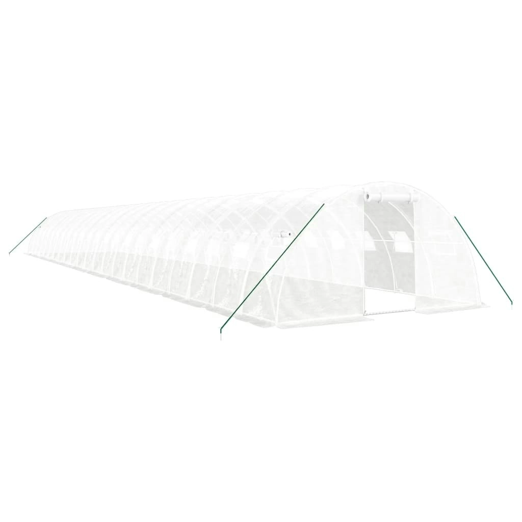 Greenhouse with Steel Frame White 88 mÂ² 22x4x2 m 3188081