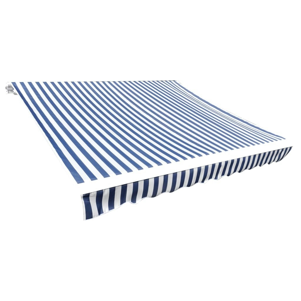 Awning Top Sunshade Canvas Blue & White 3 x 2.5m 141010