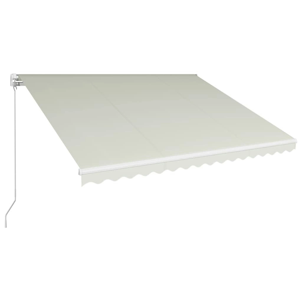 Manual Retractable Awning 400x300 cm Cream 3051213