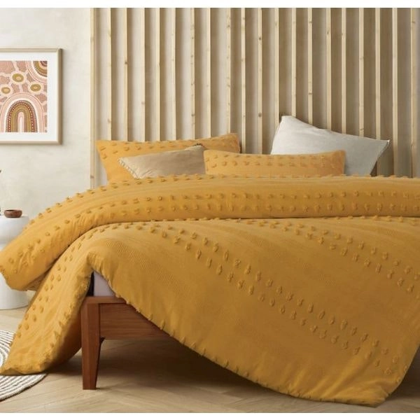 Ochre Sans Sovci Cotton Quilt Cover Set by Accessorize