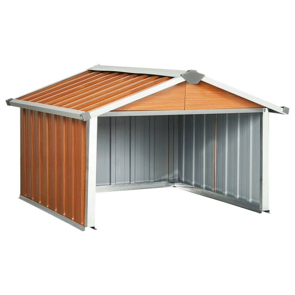 Garden Robot Lawnmower Shed 92x97x63 cm Galvanised Steel Brown 150910