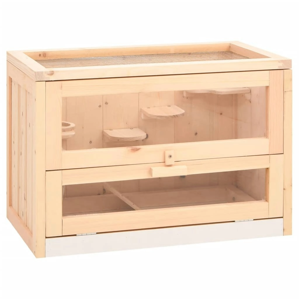 Hamster Cage 60x35.5x42 cm Solid Wood Fir 172378