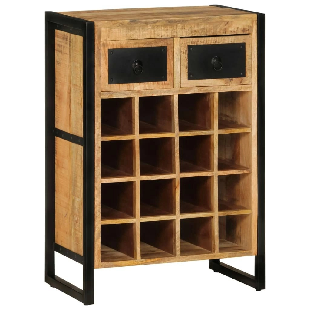 Wine Rack for 16 Bottles Solid Wood Mango 338464