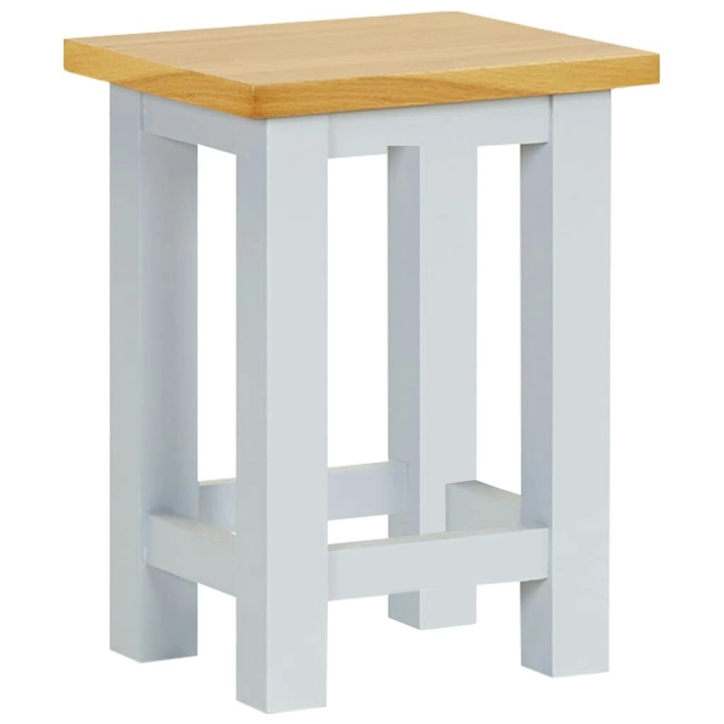 End Table 27x24x37 cm Solid Oak Wood 288625