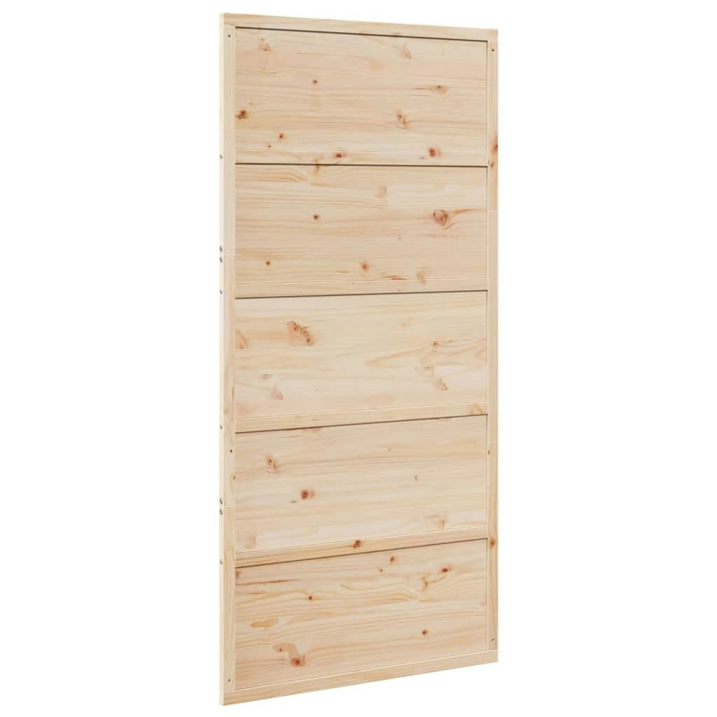 Barn Door 100x208 cm Solid Wood Pine 850629