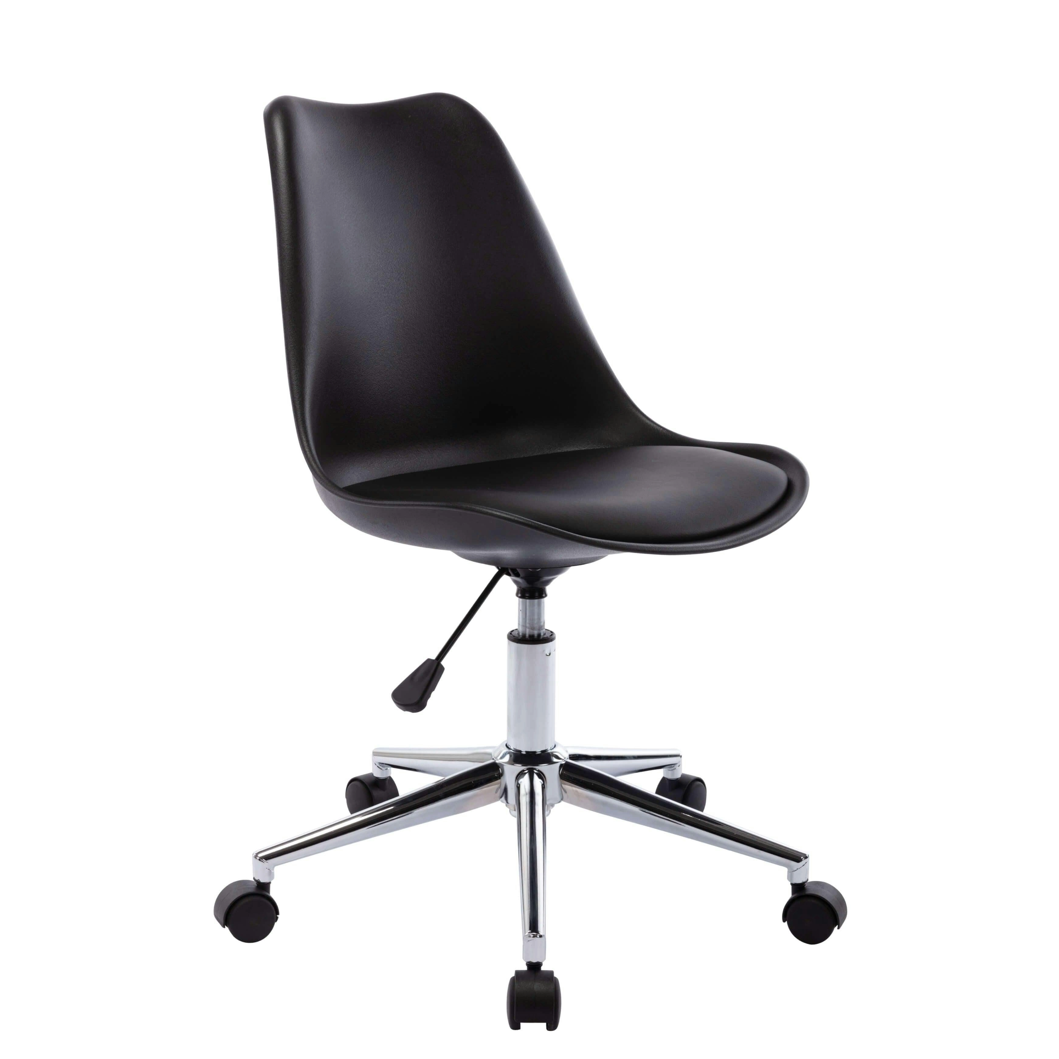 Chotto - Ando Office Desk Chair with Vegan Leather Seat - Black