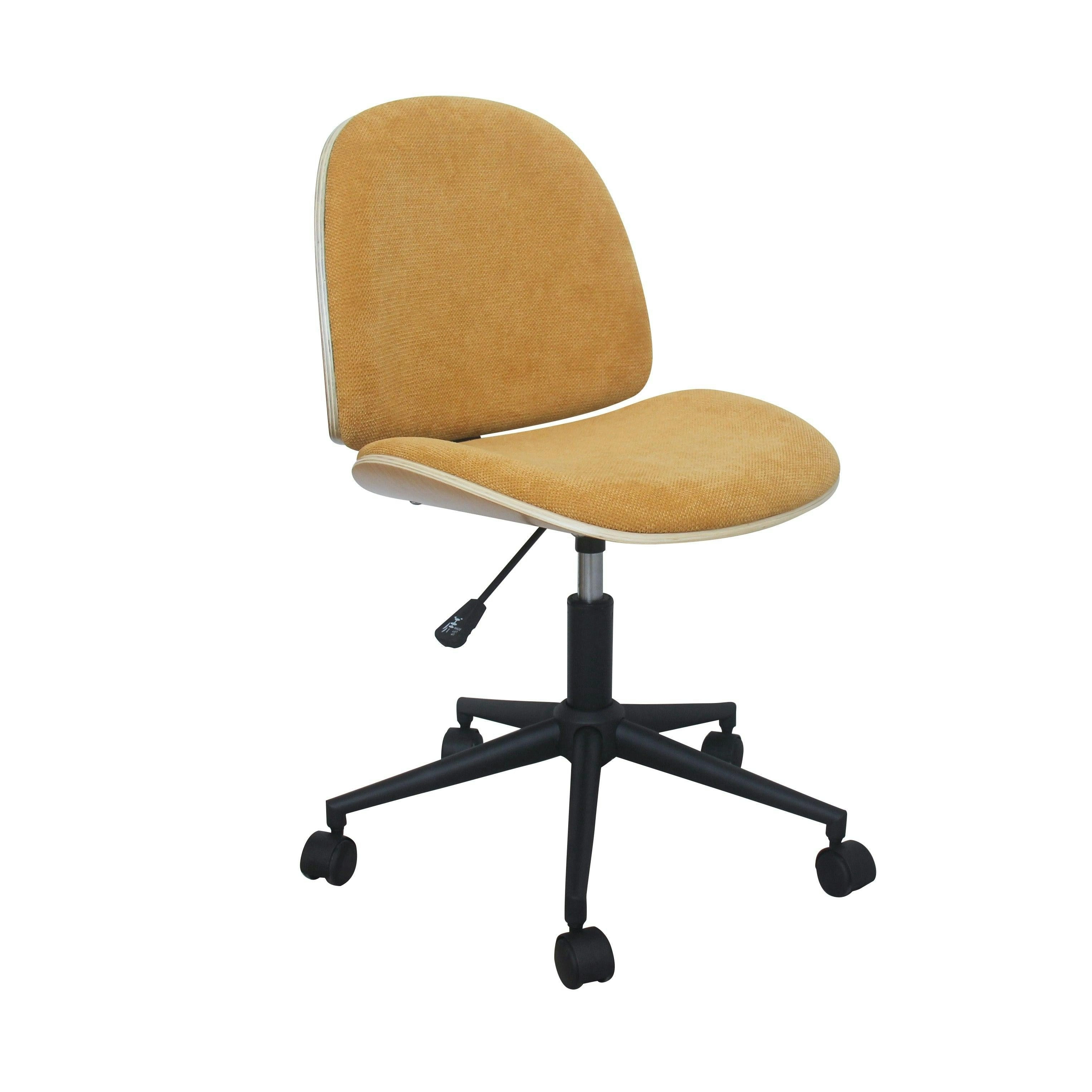 Chotto - Mio Fabric Adjustable Swivel Office Chair - Yellow