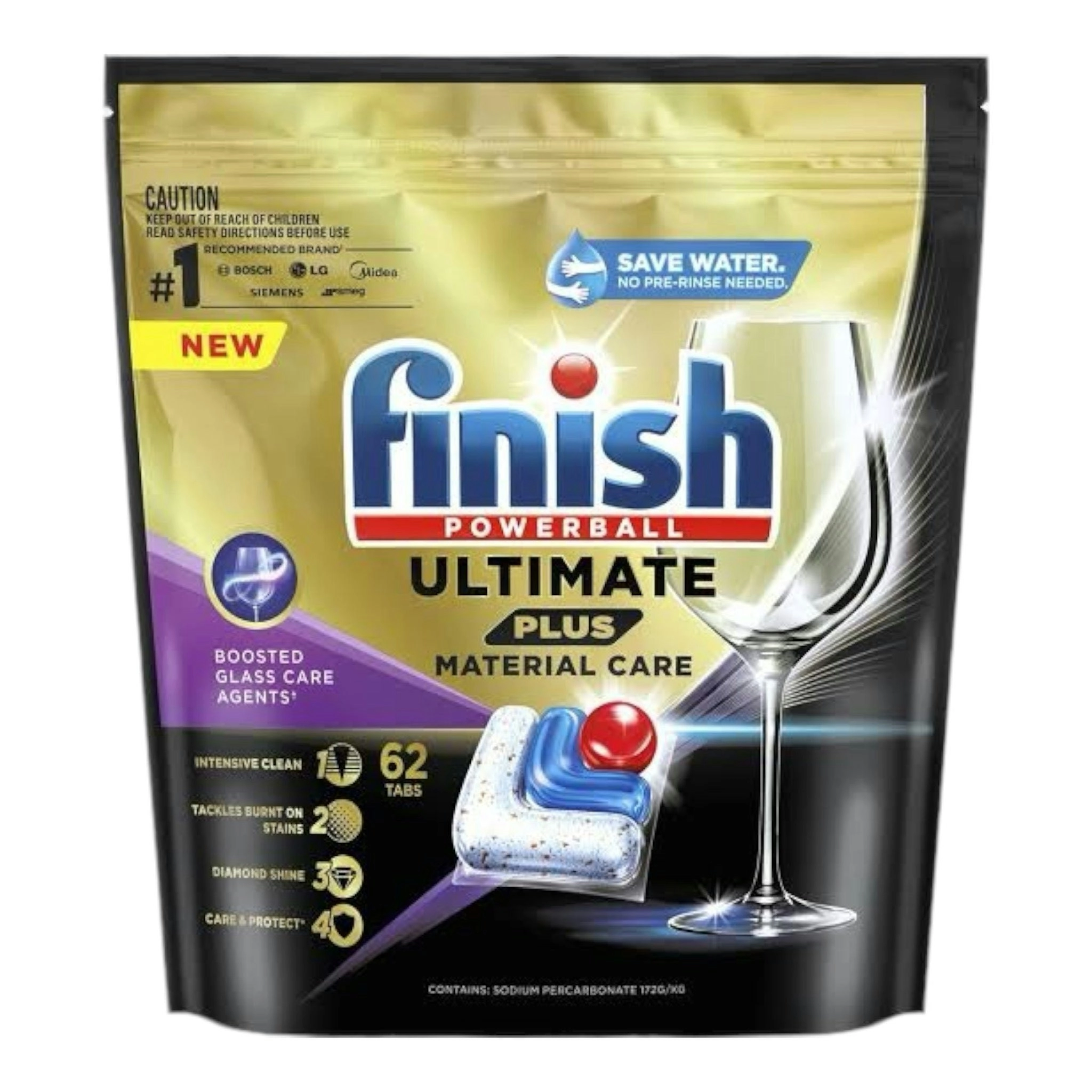 Finish Ultimate Plus Material Care Dishwasher Tablets 62 Pack