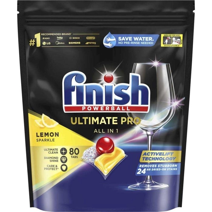 Finish Ultimate Lemon Sparkle Dishwashing 80 Tablets