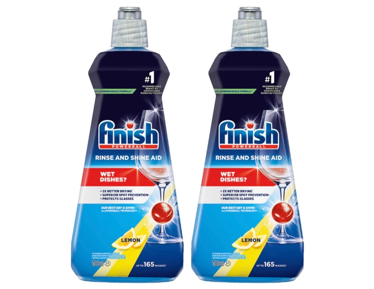 2 x Finish Rinse & Shine Aid Lemon 500mL