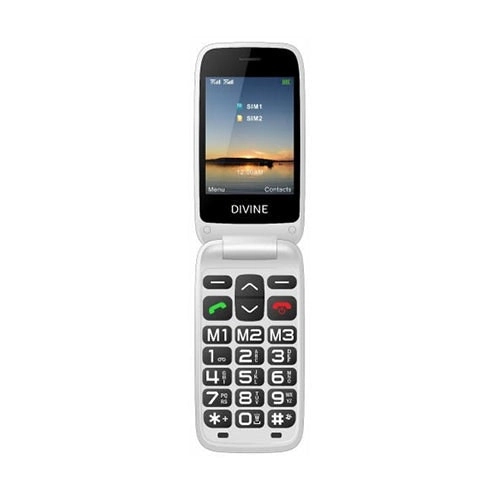 Divine V3 4G Senior Friendly Flip Mobile With Big Button & Loud Speaker