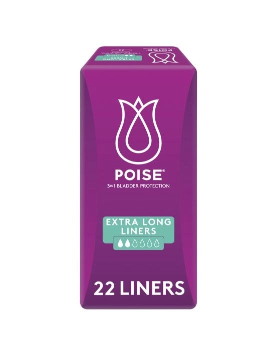 Poise Liners Extra Long 22 Pack