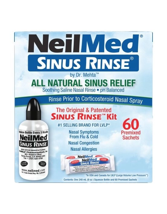 Neilmed Sinus Rinse Kit 60 Premixed Sachets