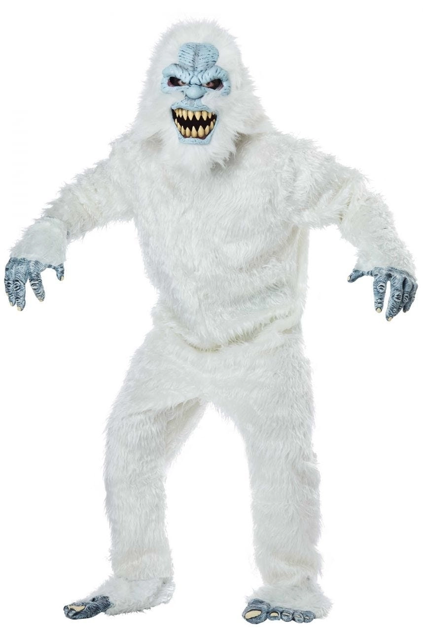 Snow Beast Mens Costume + MASK