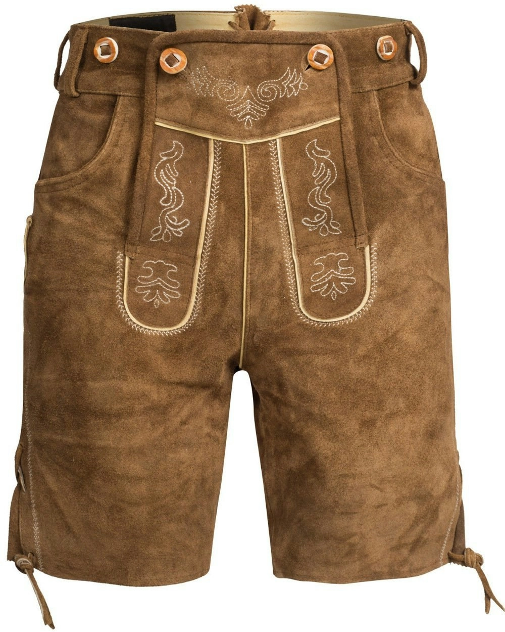 Brown Red Lederhosen Oktoberfest Mens Costume