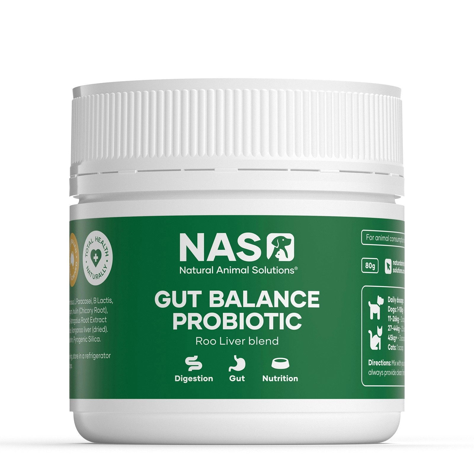 Nas Gut Balance Probiotic Roo 80g & 150g