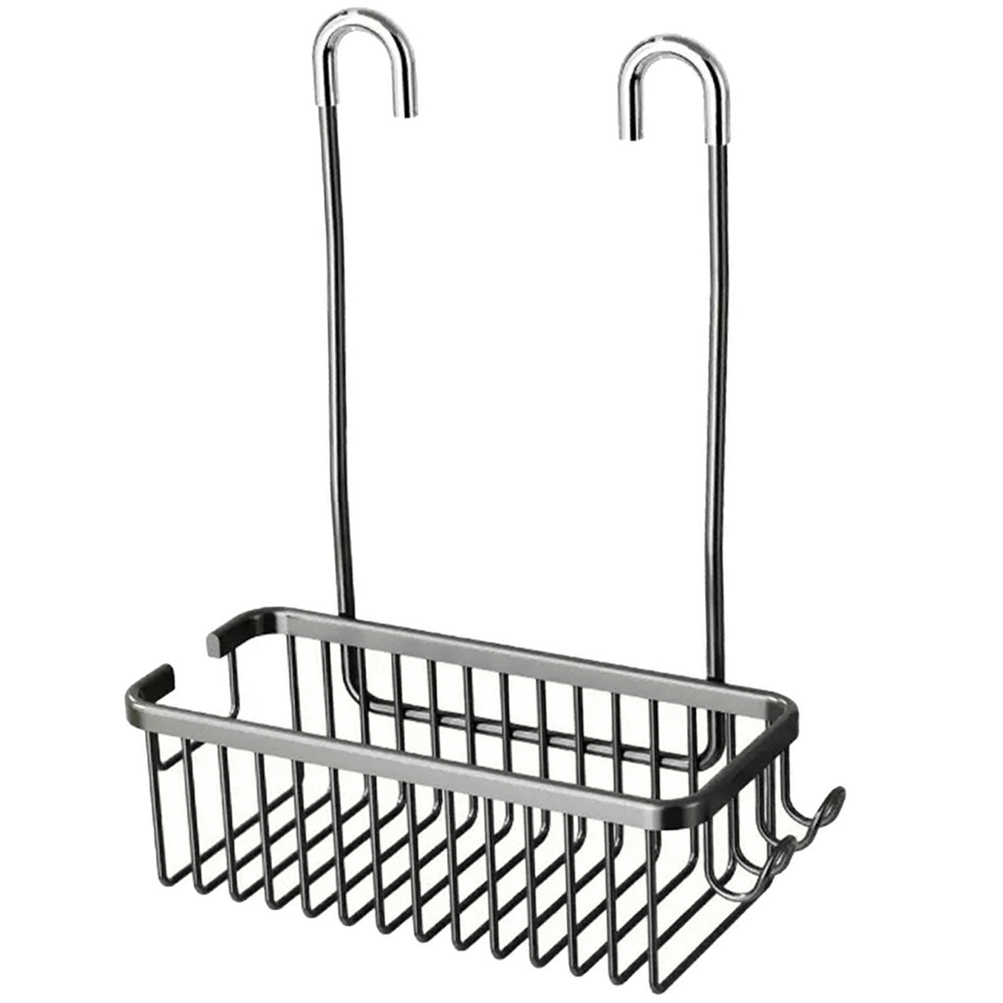 Hanging Shower Rack Bathroom Caddy Aluminium Alloy Rust Free Waterproof Bath Storage Organizer - Grey