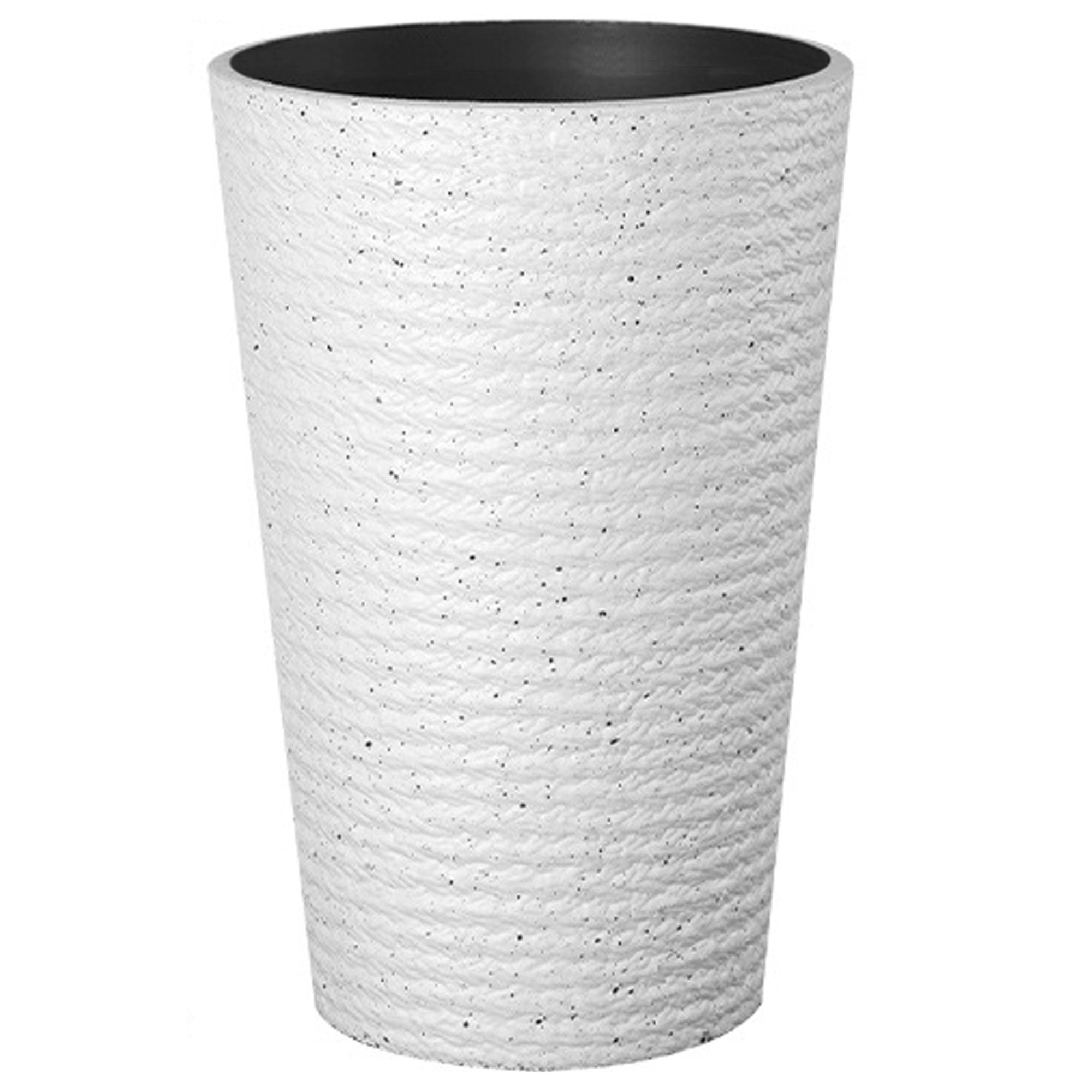 52cm Large Flower Pot Plastic Resin Imitation Ceramic Environment Durable Floor Standing Vase - White