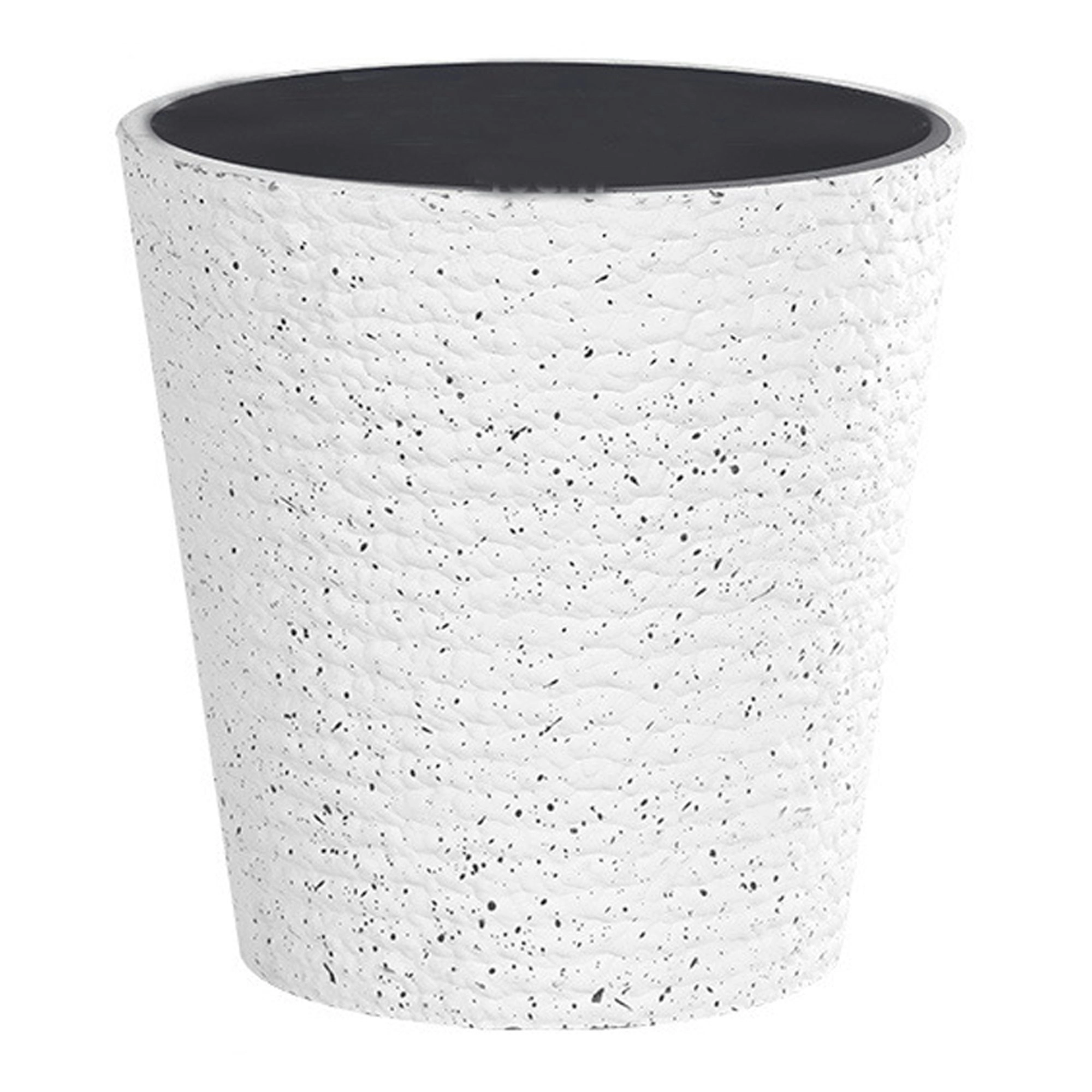 37cm Flower Pot Plastic Resin Imitation Ceramic Environment Durable Floor Standing Vase - White