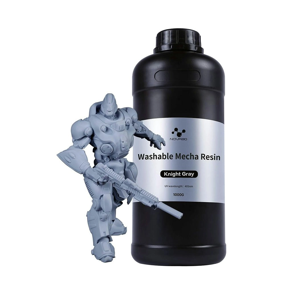 Water Washable Mecha Resin for 4K/8K/12K Capable LCD DLP 3D Printers Grey, 1kg