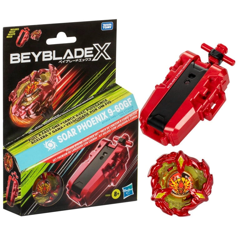 Beyblade X Soar Phoenix 9-60GF Deluxe String Launcher Set