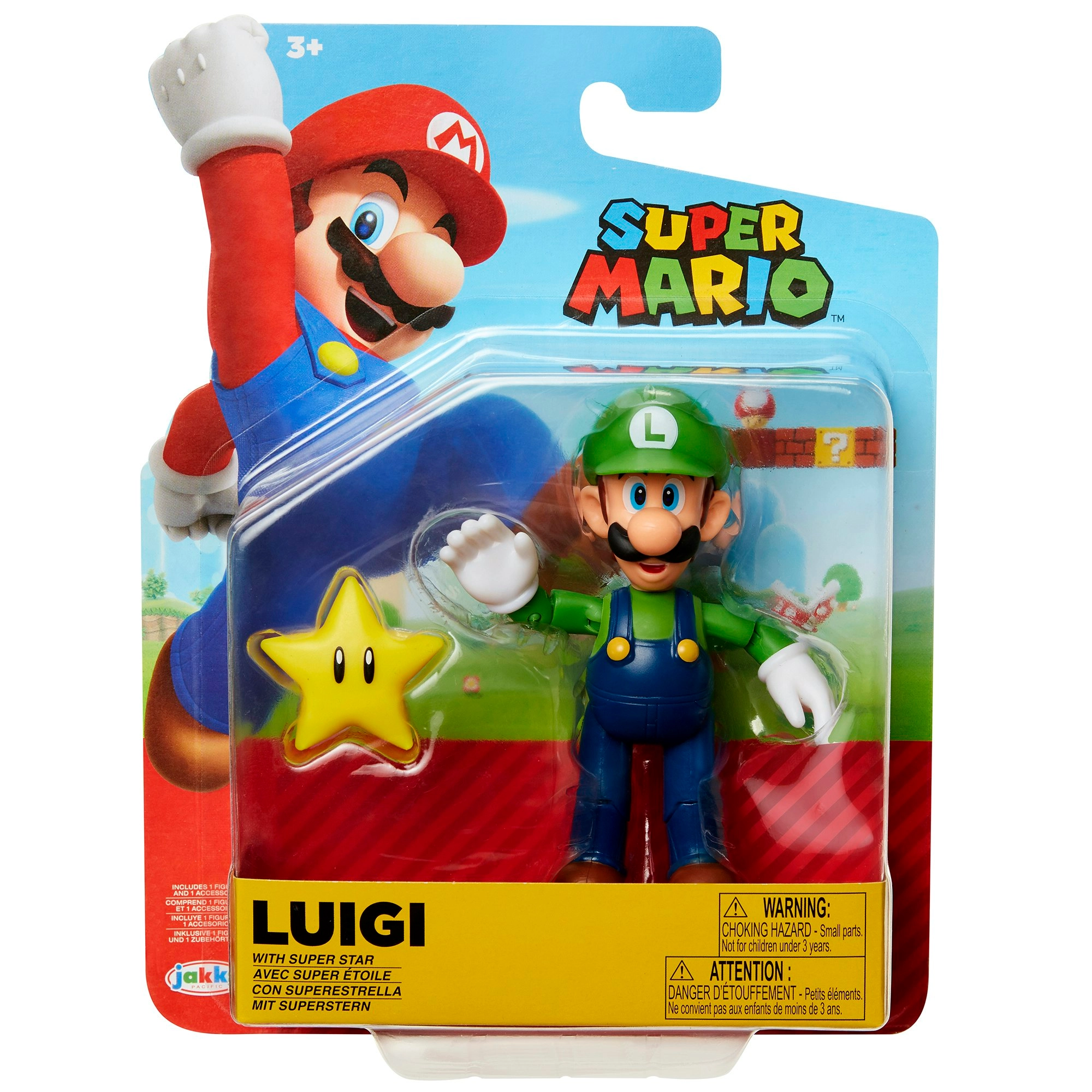 Nintendo Luigi With Star 4-ianch Figure