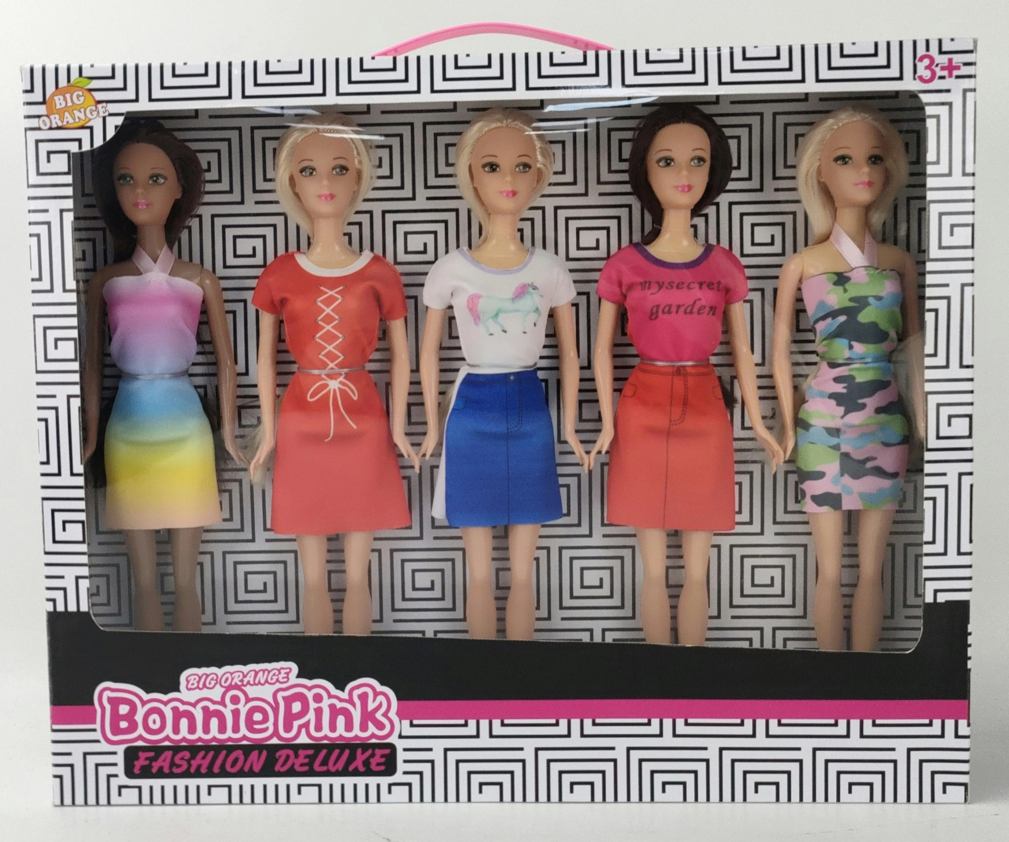 Bonnie Pink Fashion Doll Set 5-Pack