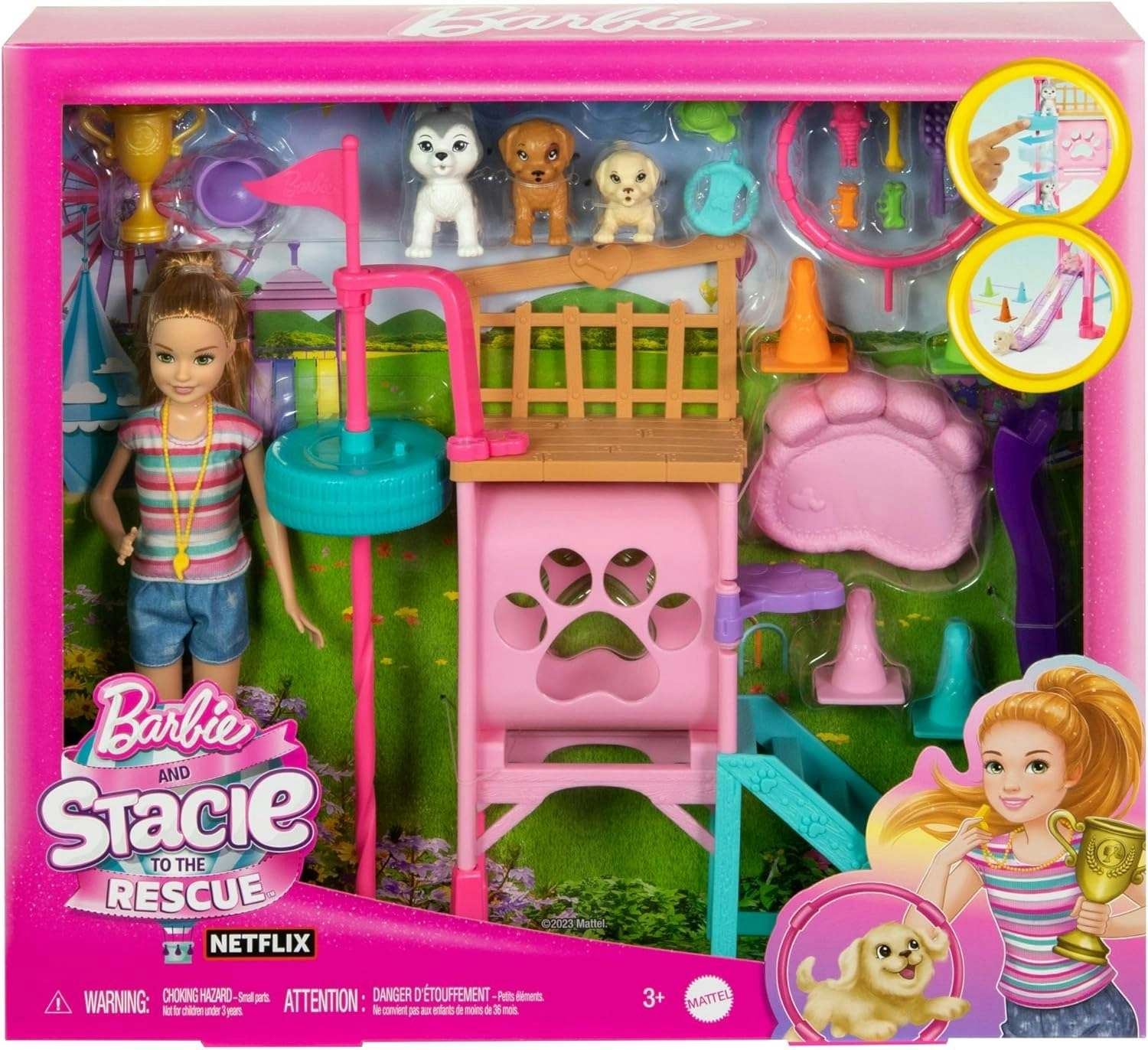 Barbie Stacie & Puppies Playset