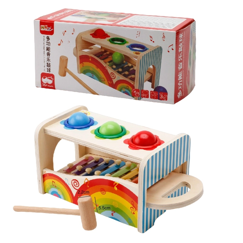 Baby Wooden Ball, Hammer & Xylophone