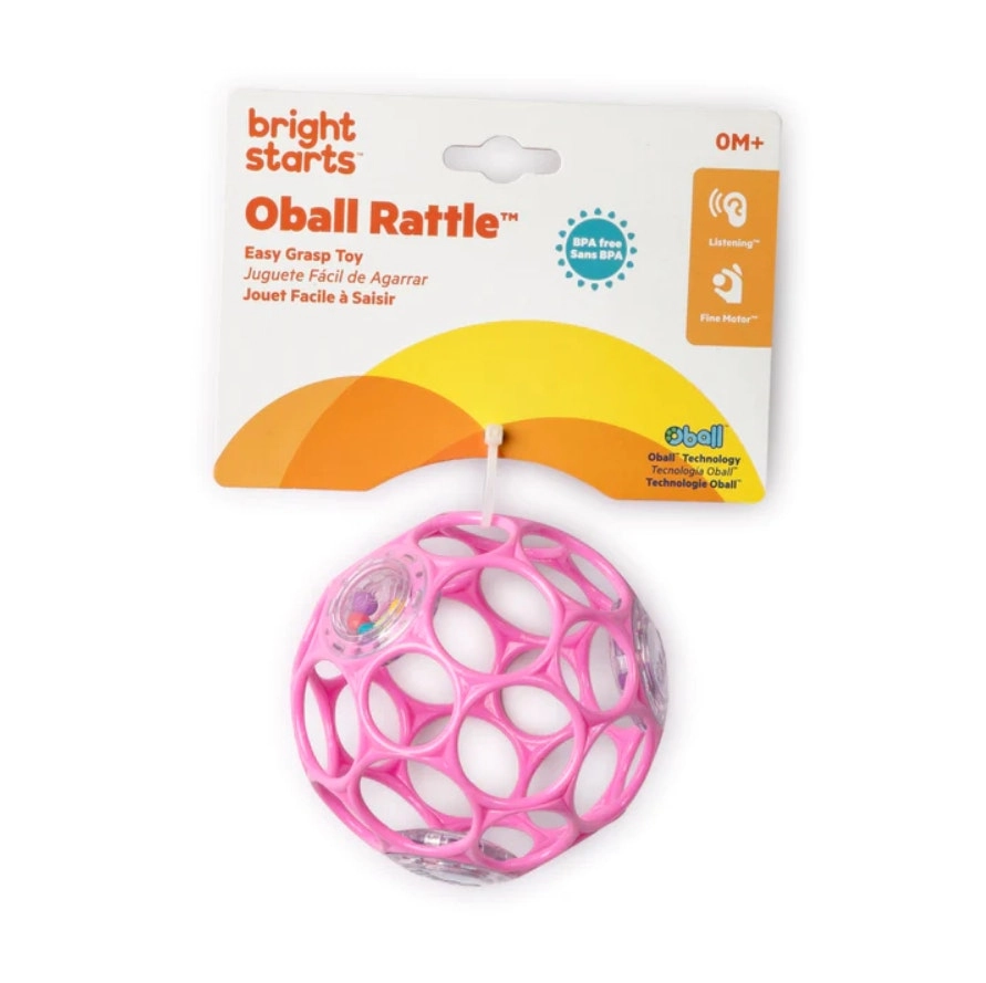 Oball Easy Grasp Rattle Toy - Pink