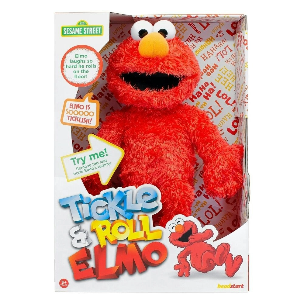 Sesame Street Tickle & Roll Elmo 25th Anniversary Interactive Plush